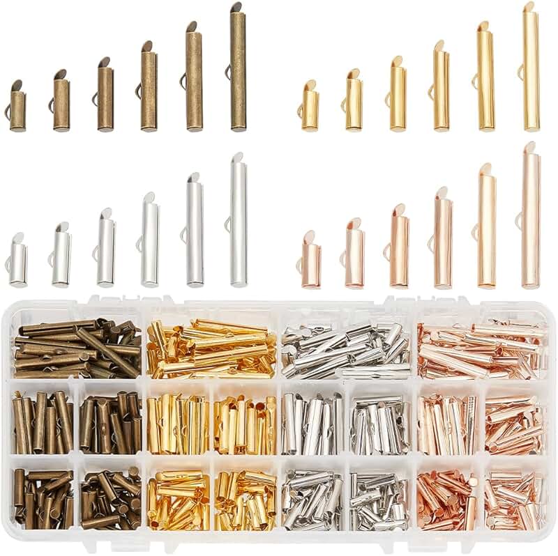 Set of 480 Slider End Clasps in Four Colors
