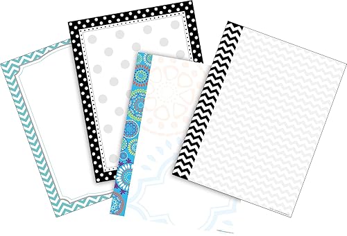 Chevron and dot decorative paper set, 200 sheets