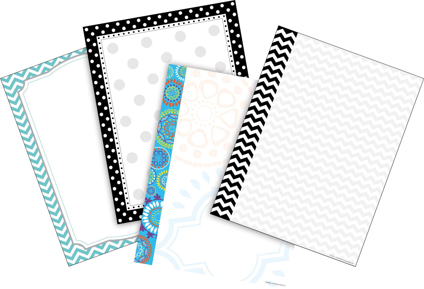Chevron and dot decorative paper set, 200 sheets