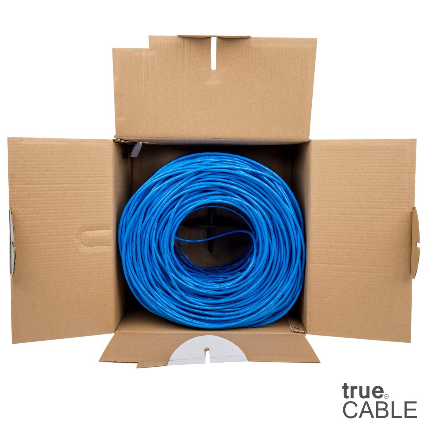 Cat6 Riser (CMR), 1000ft, Blue, 23AWG 4 Pair Solid Bare Copper, 550MHz, ETL Listed, Unshielded Twisted Pair (UTP), Bulk Ethernet