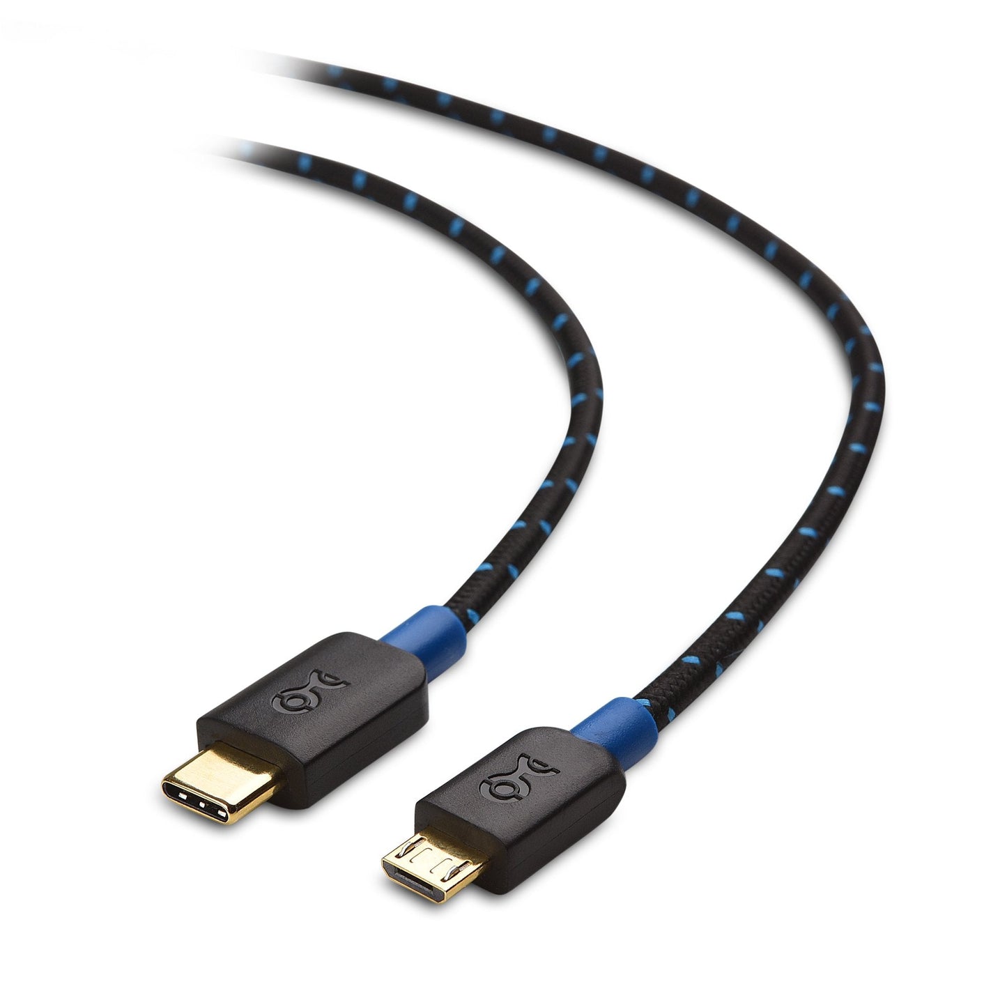 Braided USB C to Micro USB Cable 3.3 ft (Micro USB to USB-C Cable, USB Type C to Micro USB Cable) in Black