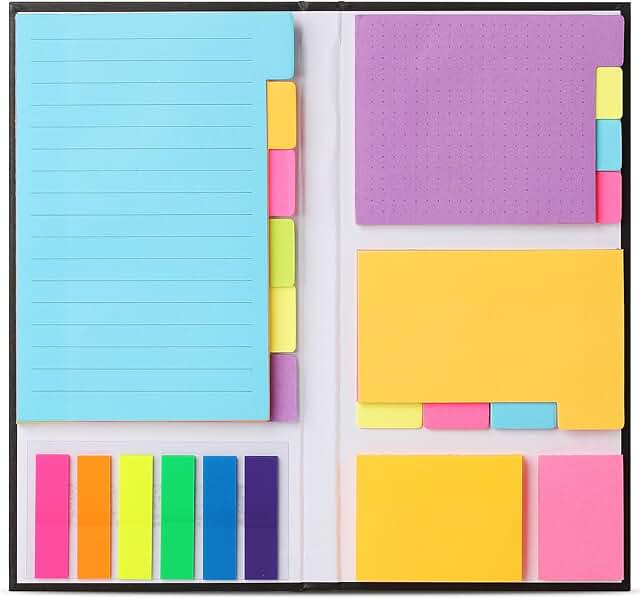 Sticky Notes Set with 410 Pieces for School and Office