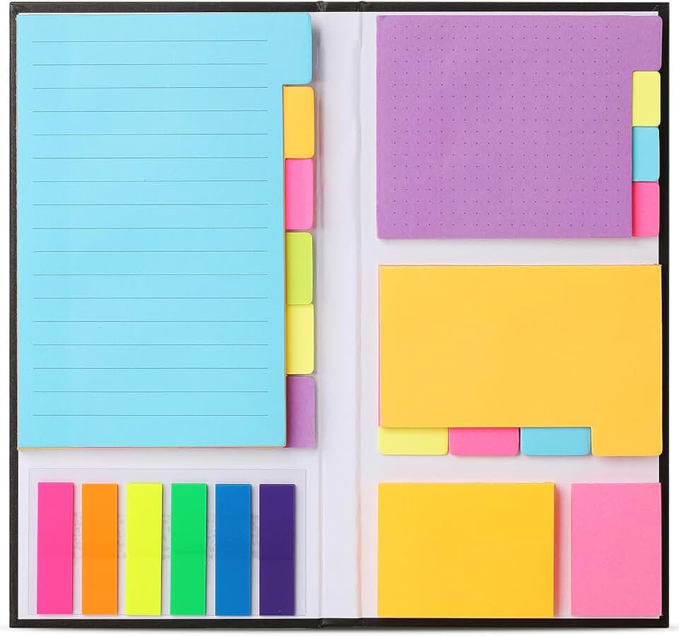 Sticky Notes Set with 410 Pieces for School and Office