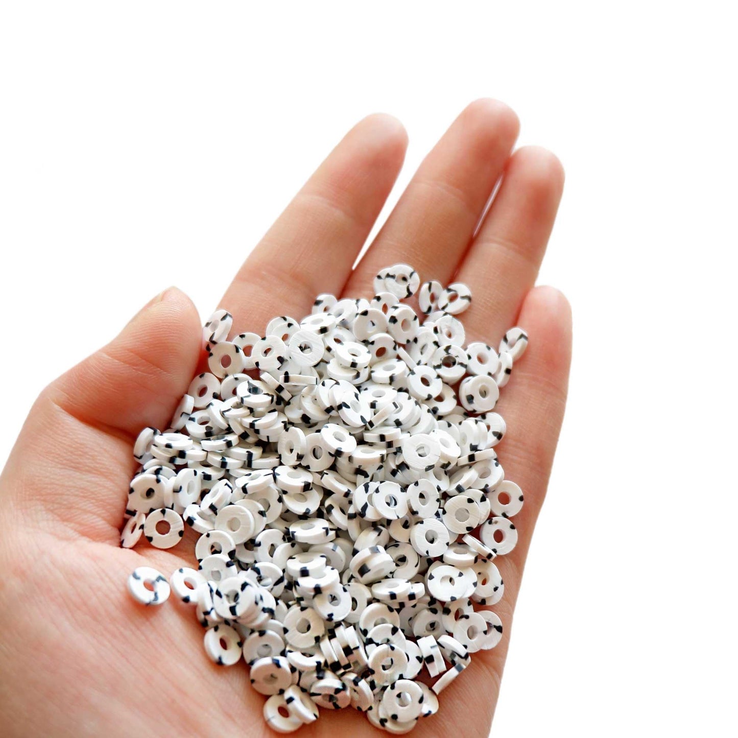1150 Black and White Clay Beads for DIY Jewelry Making