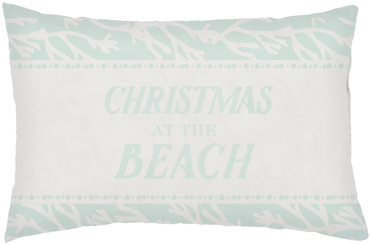 PHDGR001-1818 Sea-sons Greetings Throw Pillow, Seafoam