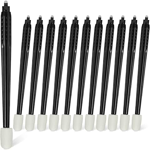 12 Disposable Microblading Pens with Pigment Sponge