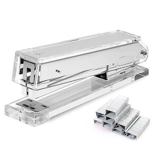 Acrylic Silver Desk Stapler for Office Use