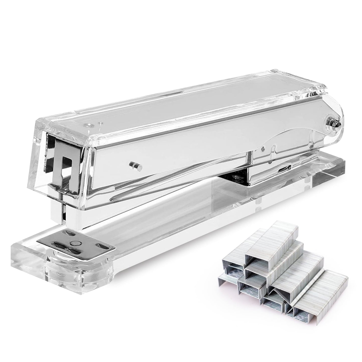 Acrylic Silver Desk Stapler for Office Use