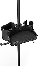 Mic stand accessory kit with gear tray, cup holder, and tip jar