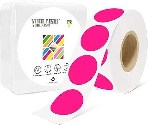 1000 Small Color Coding Round Stickers