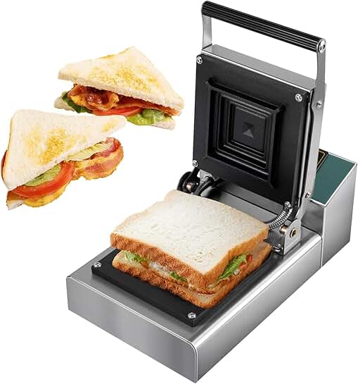 Portable 1000W Sandwich and Cheese Maker