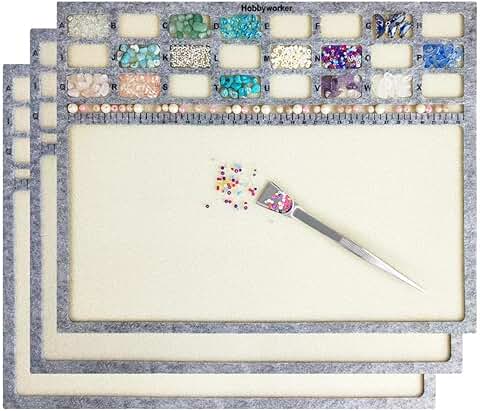 Bead Mat and Tweezers Set for Jewelry Making