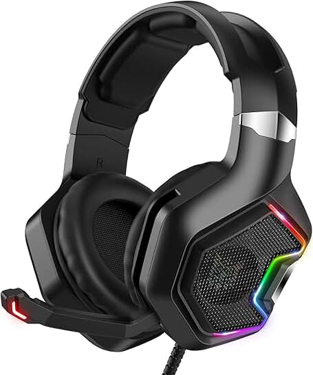 Gaming Headset with 7.1 Surround Sound and Noise Canceling Mic