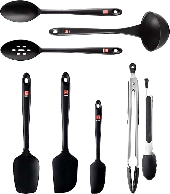 8-Piece Silicone Kitchen Utensil Set for Cooking and Baking