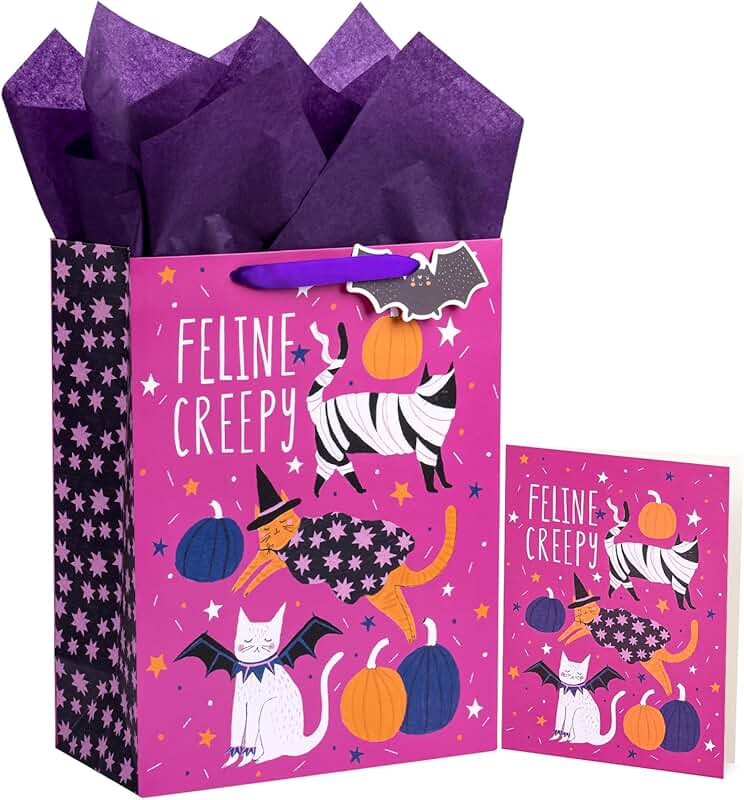 Large Halloween Gift Bag with Card and Tissue