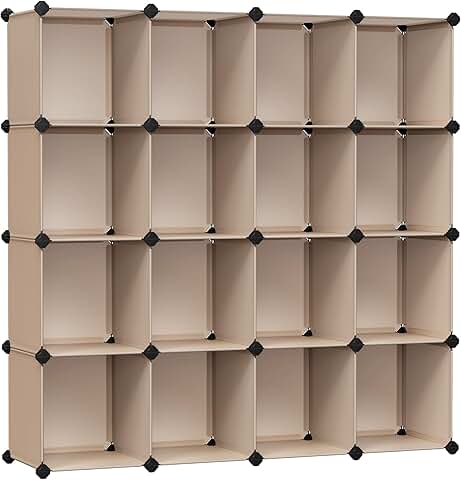 Set of 16 Plastic Cube Storage Organizer