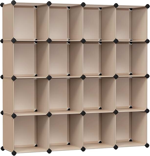 Set of 16 Plastic Cube Storage Organizer