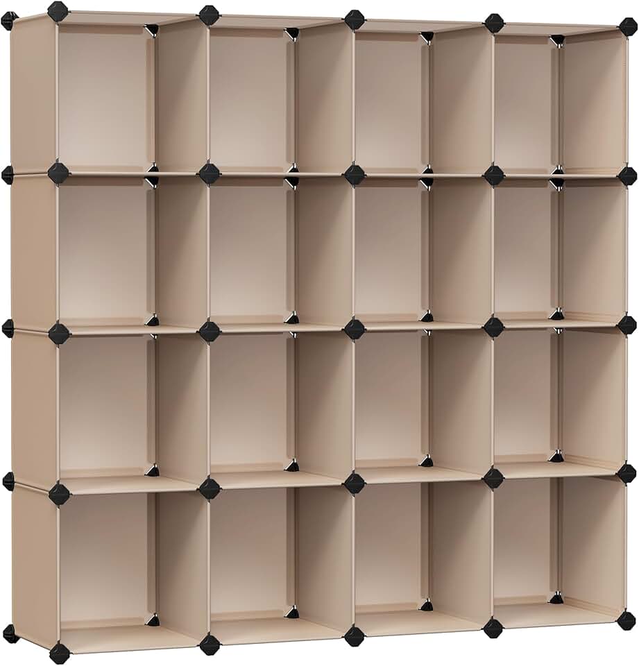 Set of 16 Plastic Cube Storage Organizer