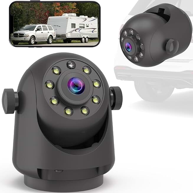 Wireless magnetic backup camera for trailers and RVs