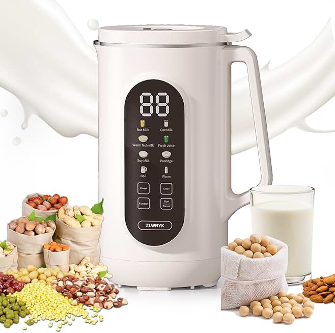 8-in-1 Nut Milk Blender with Timer and Self-Cleaning