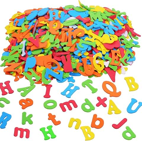 Foam Alphabet Stickers, 1040 Pieces, Assorted Colors