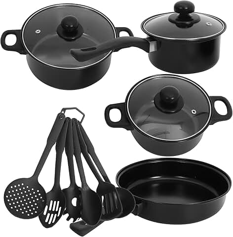 7-Piece Nonstick Cookware Set with Utensils