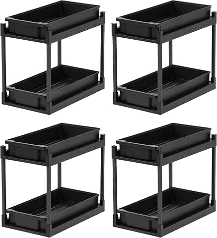 Set of 4 Under Sink and Cabinet Organizers