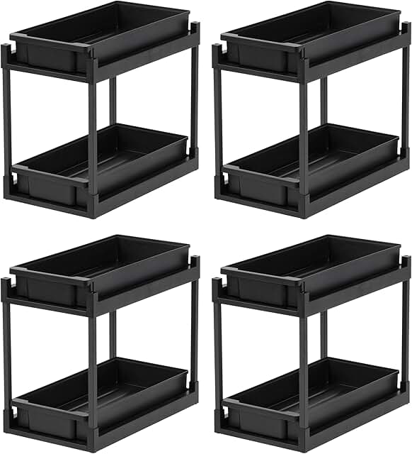 Set of 4 Under Sink and Cabinet Organizers