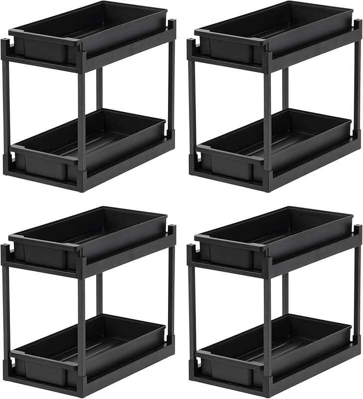 Set of 4 Under Sink and Cabinet Organizers