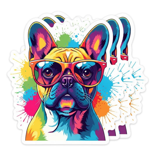 French Bulldog with Sunglasses Sticker Pack