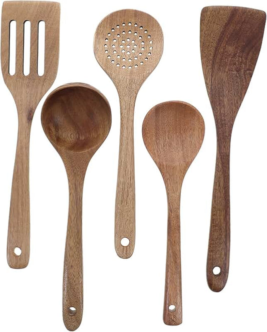 5-Piece Silicone Kitchen Utensil Set with Magnetic Holder