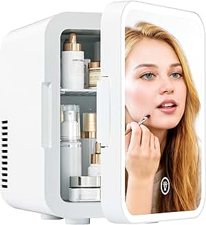 5L Mini Skincare and Makeup Fridge with LED Mirror