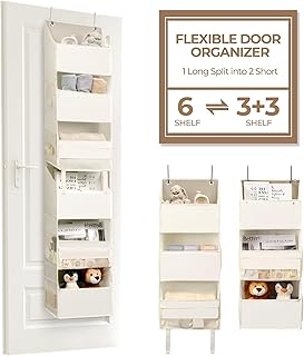 Over the Door 6-Shelf Storage Organizer with 8 Pockets