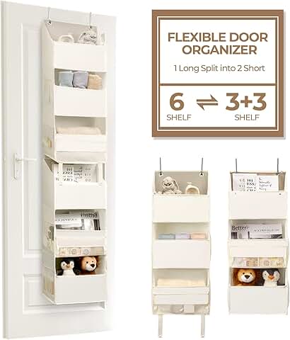 Over the Door 6-Shelf Storage Organizer with 8 Pockets