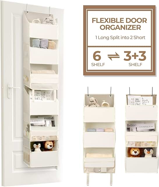Over the Door 6-Shelf Storage Organizer with 8 Pockets
