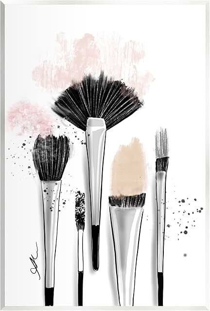 Makeup Brushes Wall Art by Alison Petrie
