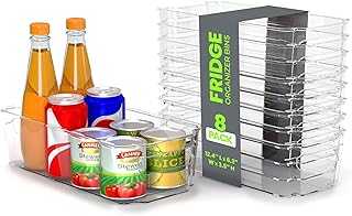 8 Clear Stackable Fridge & Pantry Storage Bins