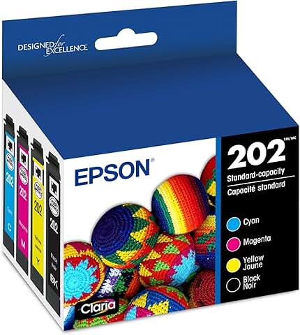 Black and color ink cartridge set for printers