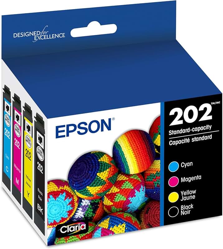 Black and color ink cartridge set for printers