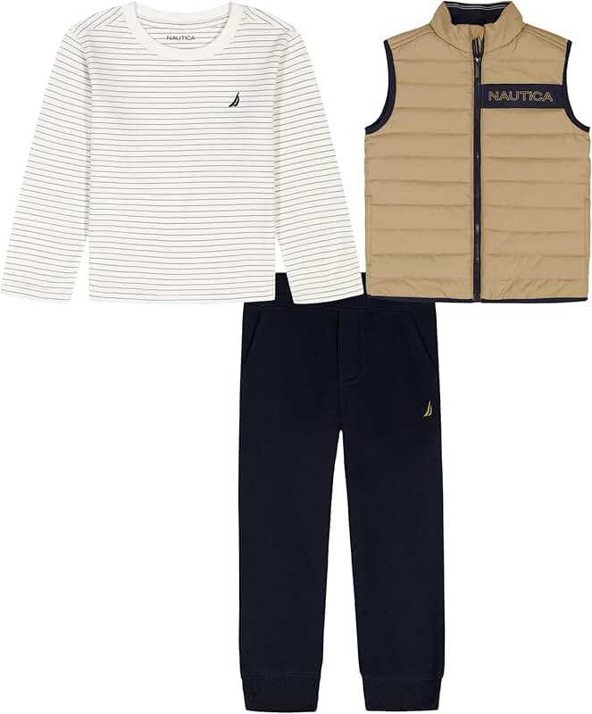 Baby Boys' 3-Piece Vest and Pants Set