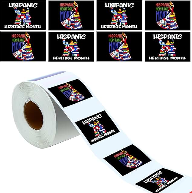 1000 Hispanic Countries Flag Stickers for Heritage Month