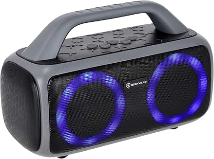 Portable Bluetooth Speaker with Lights and Long Battery