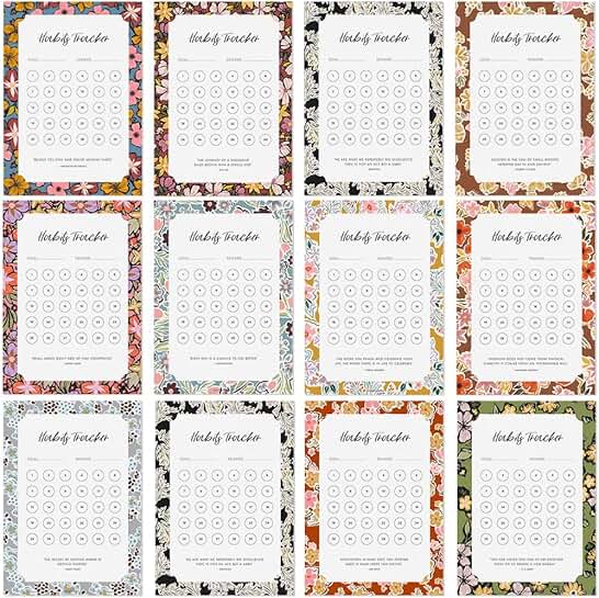 30-Day Habit Tracker Calendar with Floral Design
