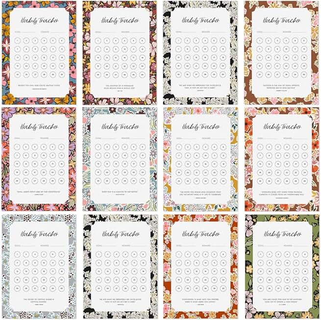 30-Day Habit Tracker Calendar with Floral Design
