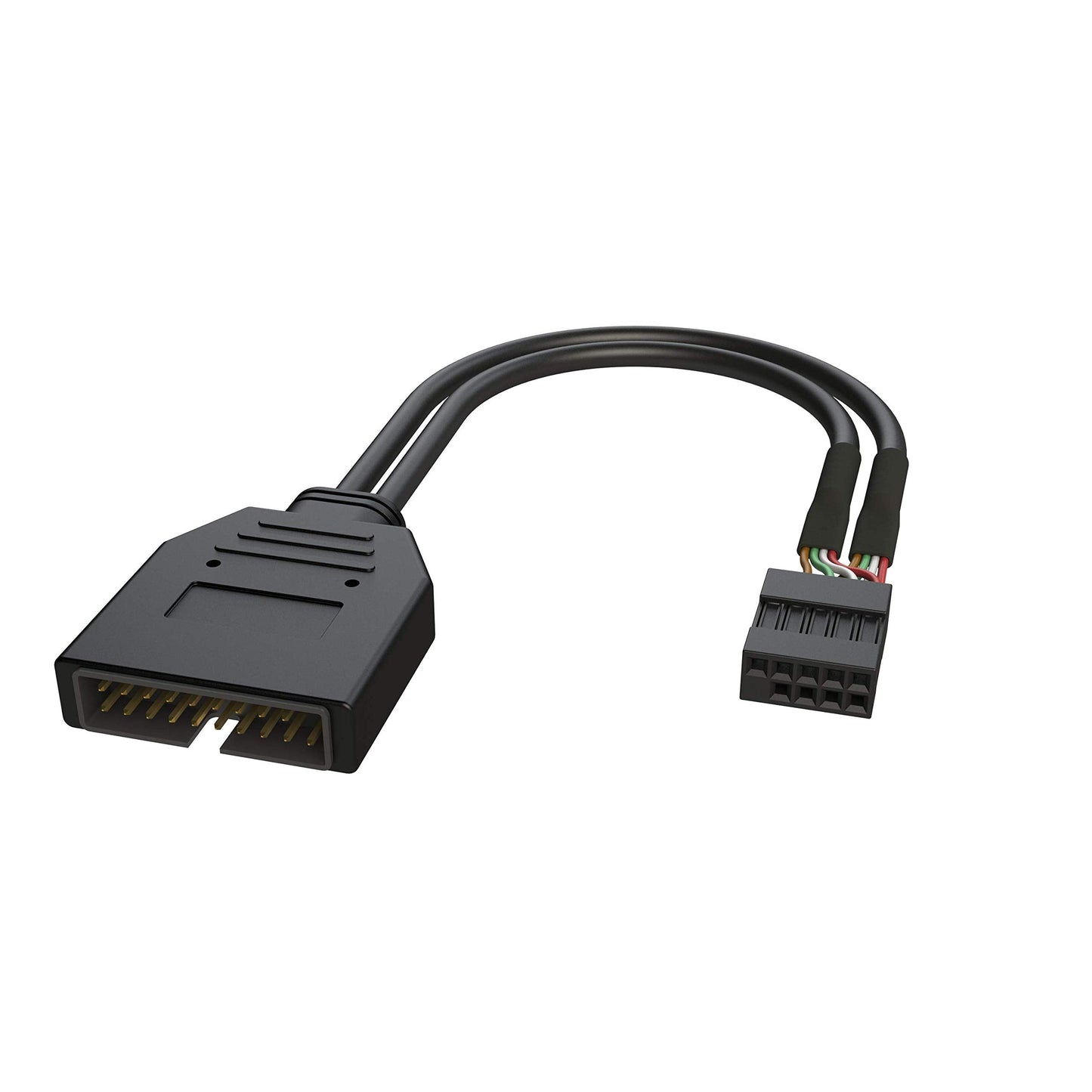 '- USB 2.0 Female to USB 3.0 Male 20 Pin IDC Motherboard Header Active Compatible Converter Compatible with Type C USB-C Chipset and Panel Mount