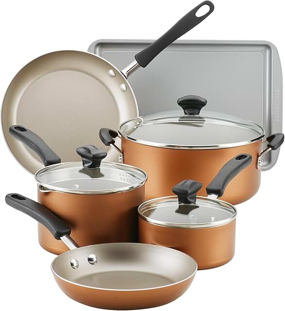 15-Piece Nonstick Cookware Set with Baking Pan and Tools