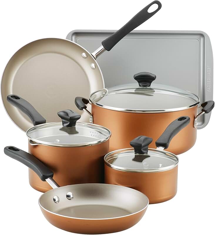 15-Piece Nonstick Cookware Set with Baking Pan and Tools