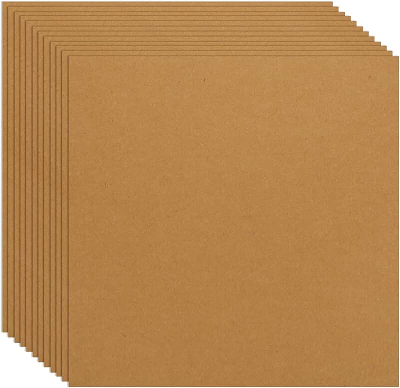 200 Sheets of 12x12 Heavyweight Brown Kraft Cardstock