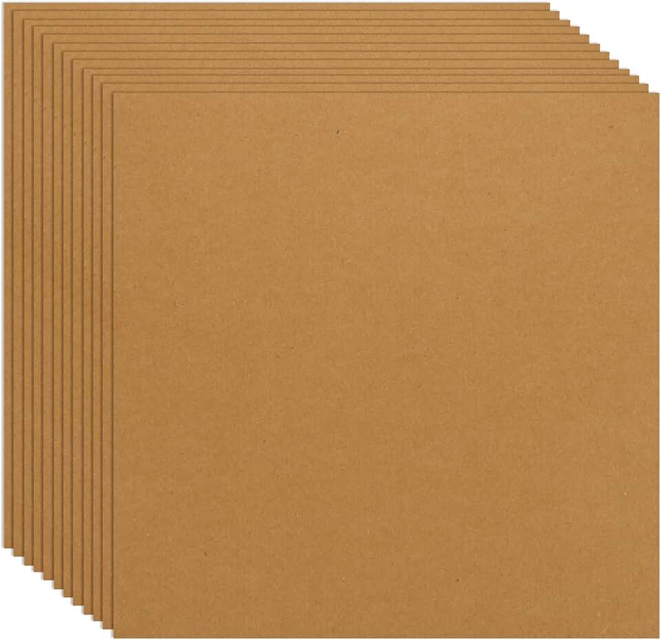 200 Sheets of 12x12 Heavyweight Brown Kraft Cardstock