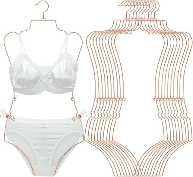 Foldable lingerie and swimsuit hanger with swivel hook